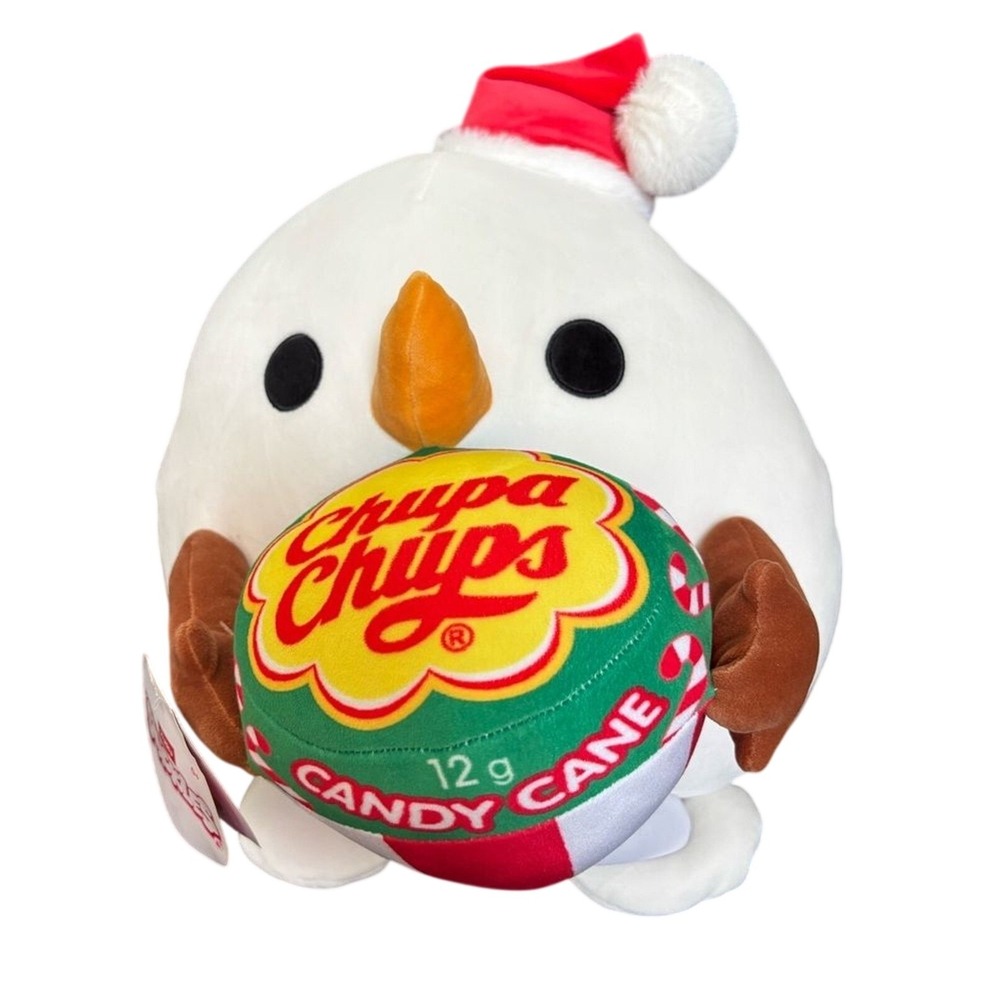 Zuru Snackles Christmas Jack Snowman Plush w/  Chupa Chups Candy Cane 14" NEW